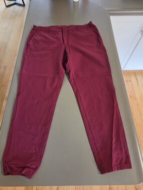 Womens Burgundy Jogger Golf Pants - Footjoy